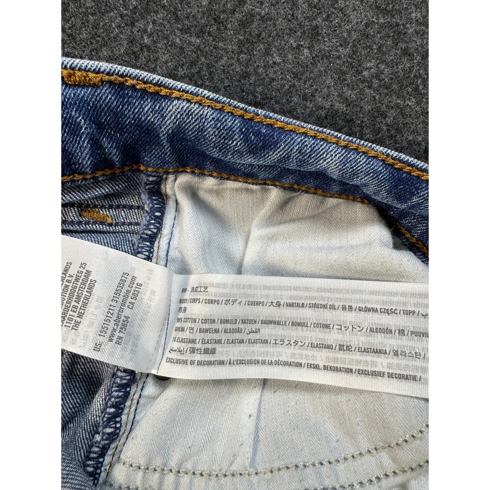 Abercrombie & Fitch The Mom High Rise Jeans Light Wash Blue Denim 25 0 Short - Picture 7 of 8